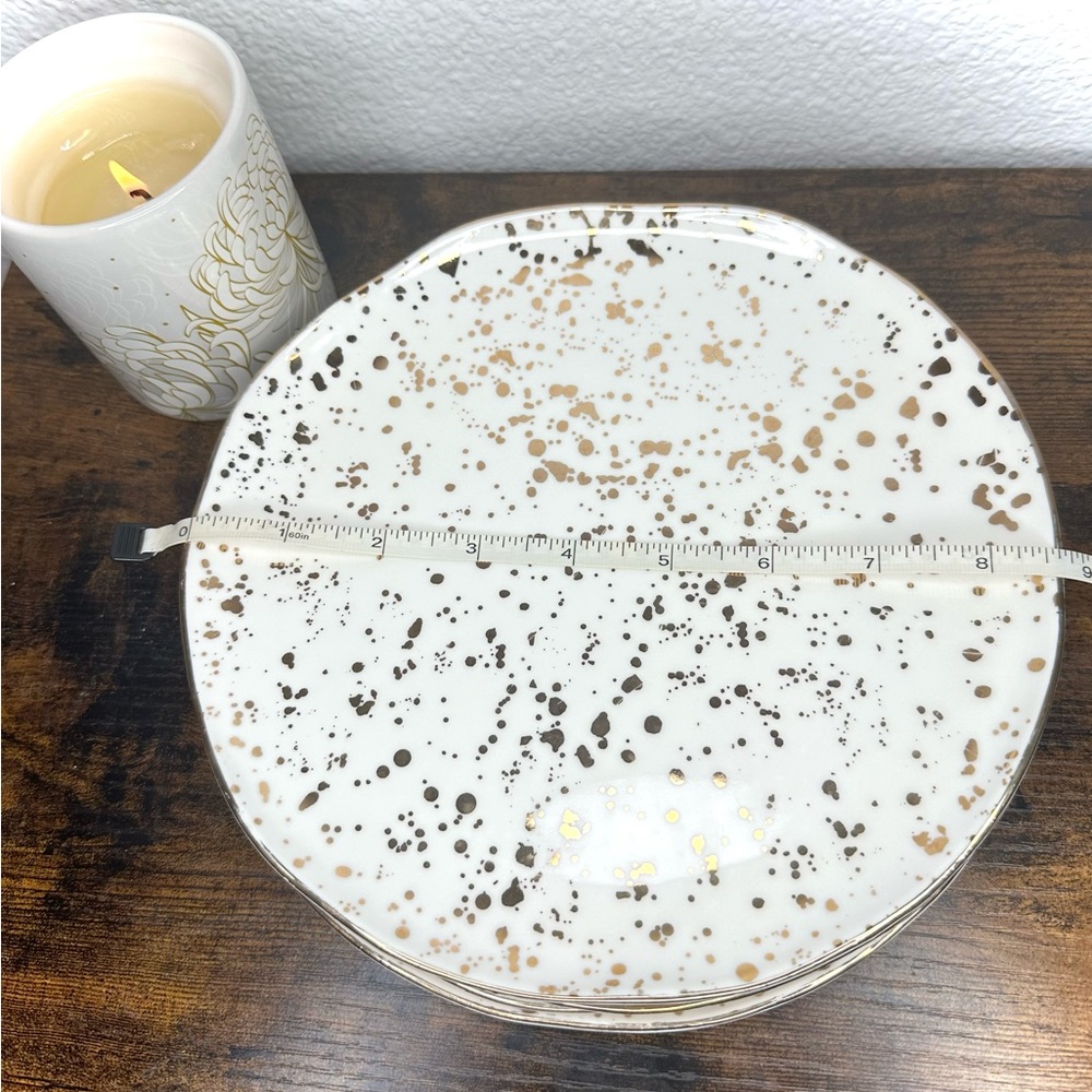 Gold Spots & White Suite One Studio Mimira Side Plates Set of 4 Anthropology